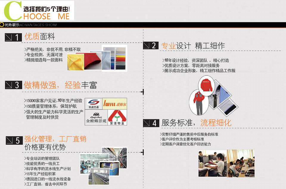 生產加工工作服的五個定制流程步驟