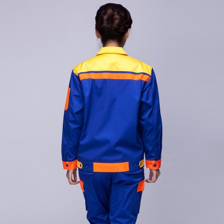 中藍拼黃色工作服AC03-1